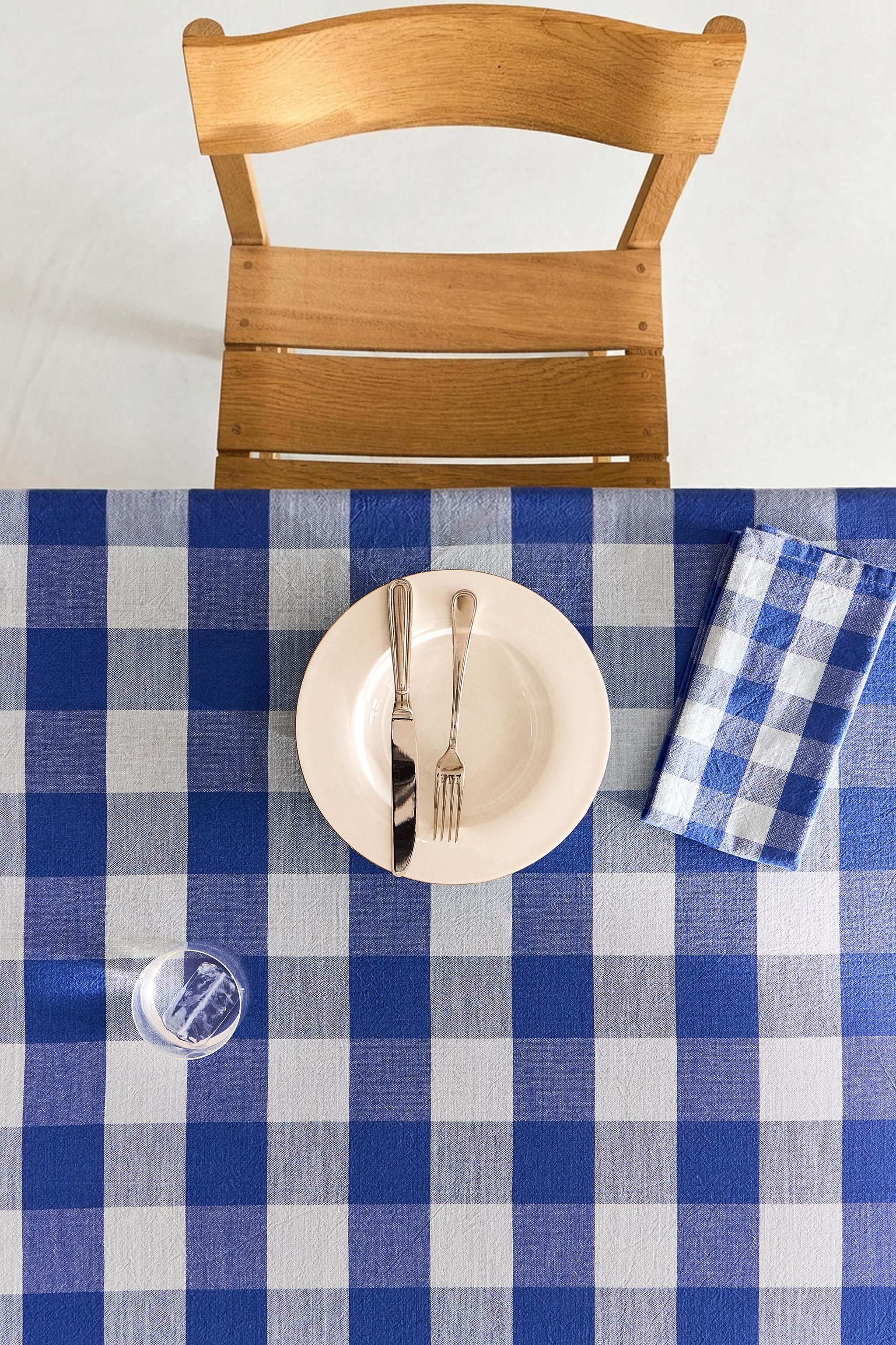 CHECK COTTON TABLECLOTH